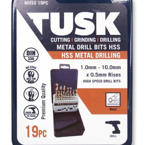 TUSK 1.0 – 10MM .5MM RISES 19PC DRILL SET