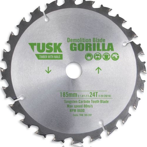 TUSK 165MM GORILLA DEMOLITION BLADE 20T