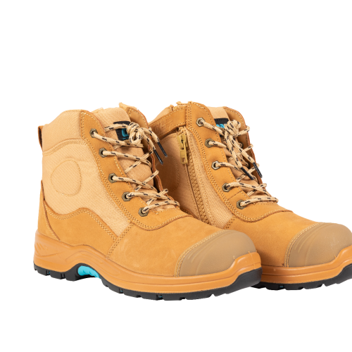 OX NUBUCK ZIPPER WORK BOOT SIZE 8