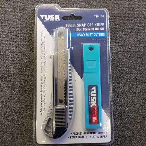 TUSK 18MM SNAP OFF KNIFE WITH 10 BLADES